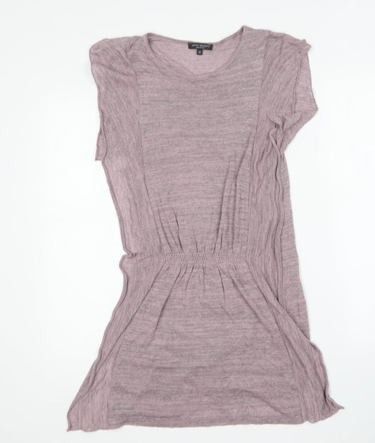 James Lakeland Womens Purple Viscose Skater Dress Size M Round Neck
