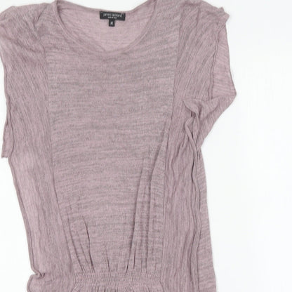 James Lakeland Womens Purple Viscose Skater Dress Size M Round Neck