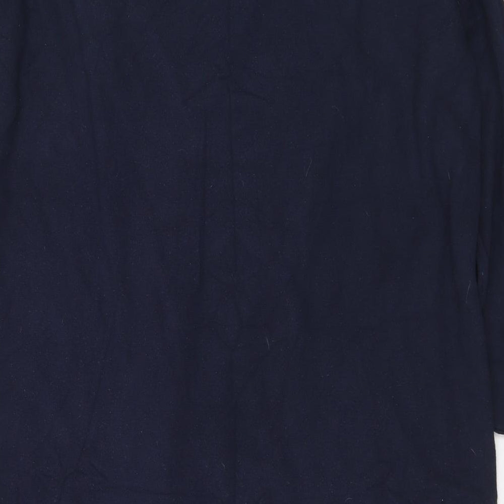 Preworn Womens Blue Viscose Jumper Dress Size L Round Neck