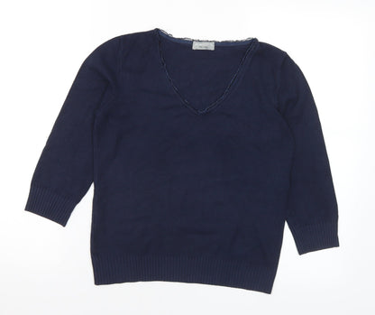 Womens UK Size 12 Marks and Spencer Blue Pullover Jumper