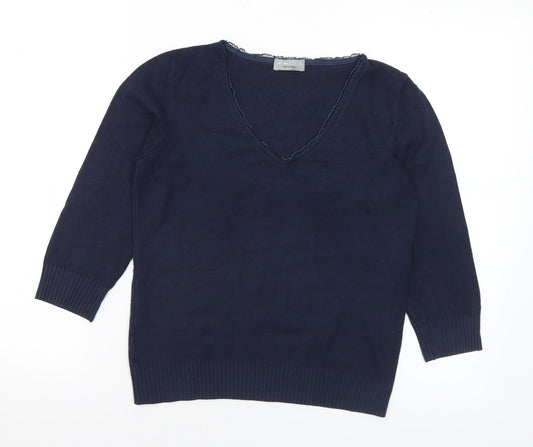 Womens UK Size 12 Marks and Spencer Blue Pullover Jumper