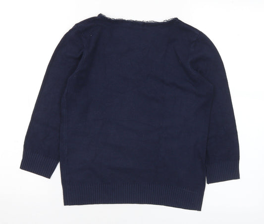 Womens UK Size 12 Marks and Spencer Blue Pullover Jumper