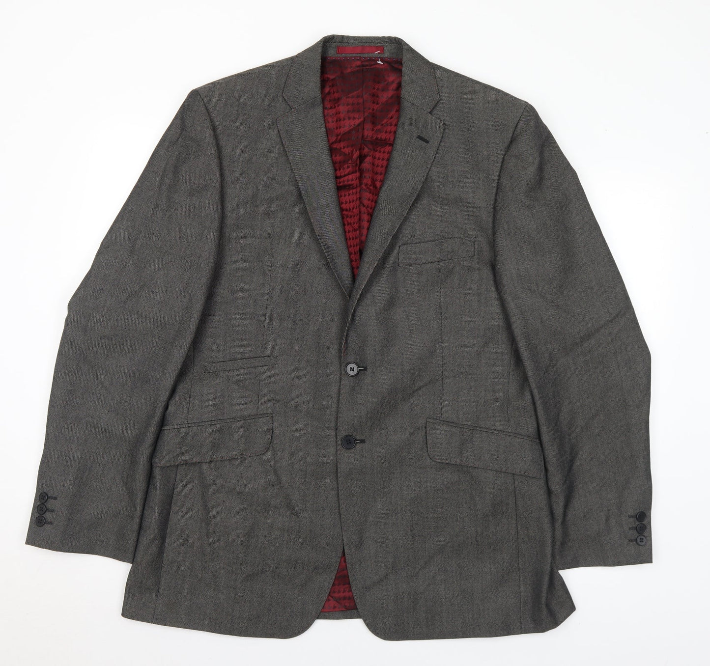 Mens UK Size 42 Burton Regular Grey Suit Jacket
