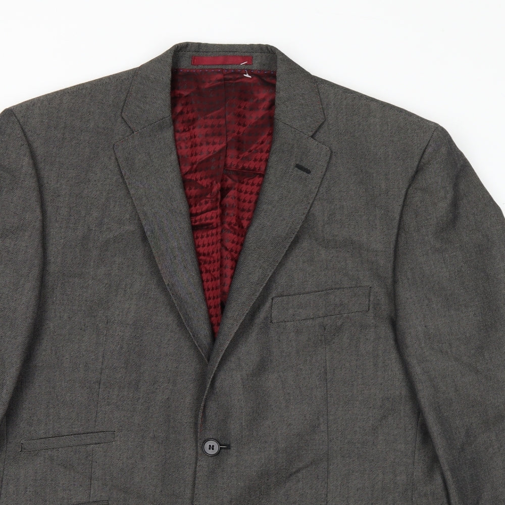 Mens UK Size 42 Burton Regular Grey Suit Jacket