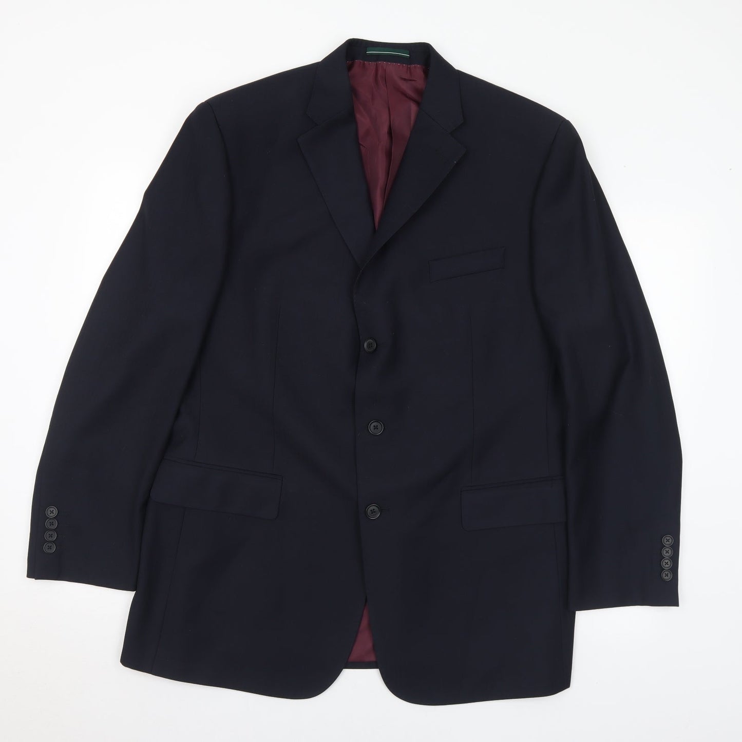 Mens UK Size 44 Lee Greenwood Regular Black Suit Jacket
