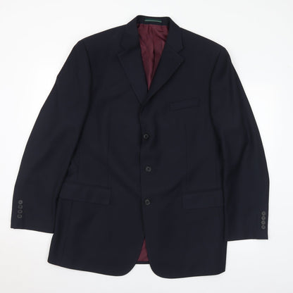 Mens UK Size 44 Lee Greenwood Regular Black Suit Jacket