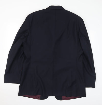 Mens UK Size 44 Lee Greenwood Regular Black Suit Jacket