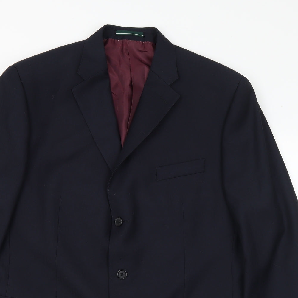 Mens UK Size 44 Lee Greenwood Regular Black Suit Jacket