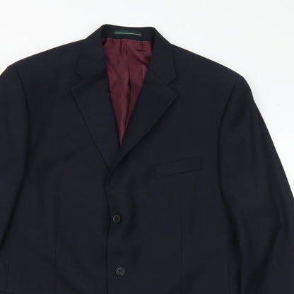 Mens UK Size 44 Lee Greenwood Regular Black Suit Jacket