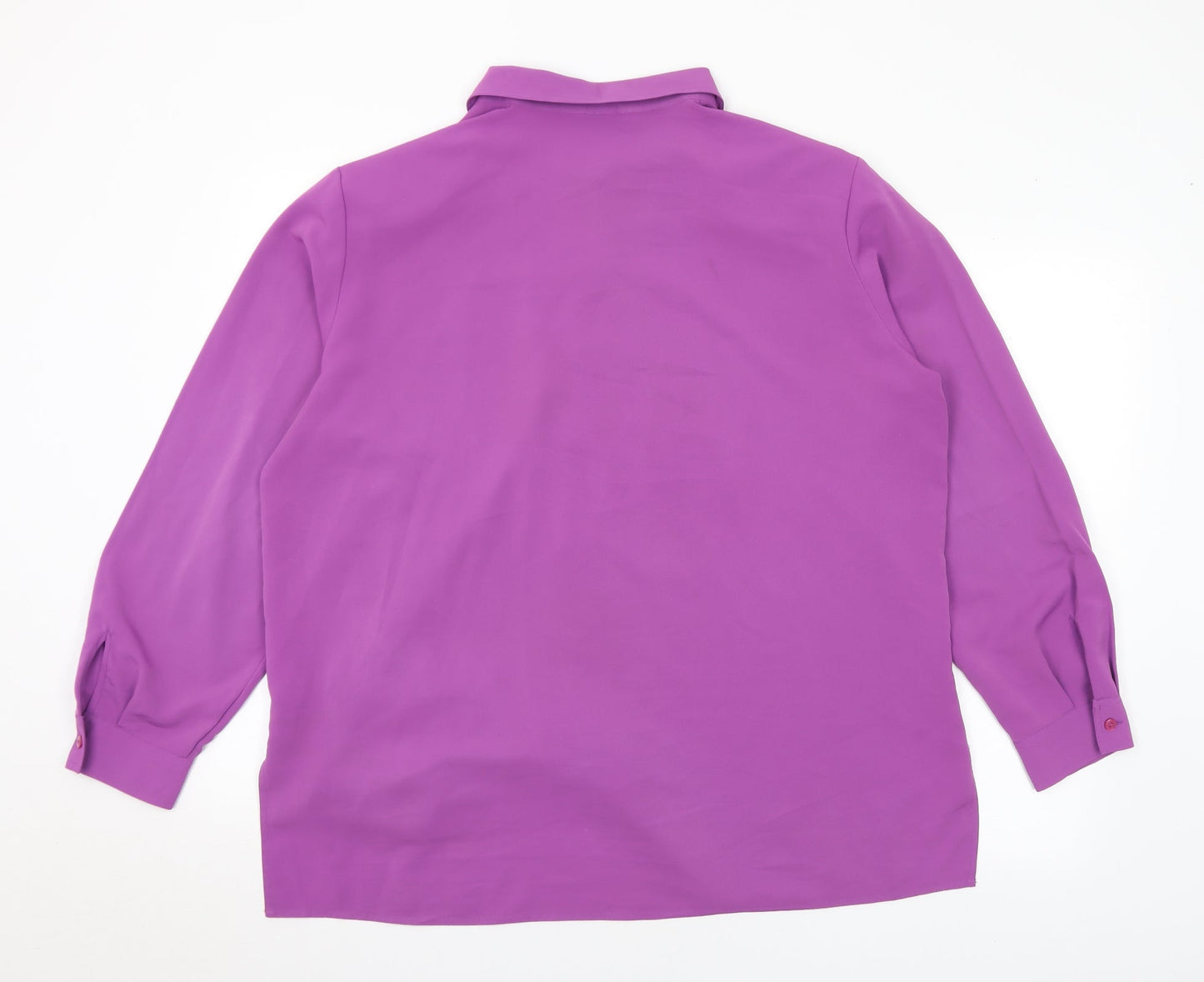 Womens UK Size 18 ELVI Purple Basic Blouse