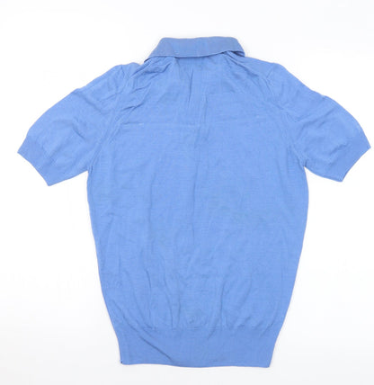 Womens UK Size S Preworn Blue Pullover Jumper
