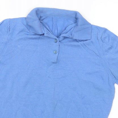 Womens UK Size S Preworn Blue Pullover Jumper
