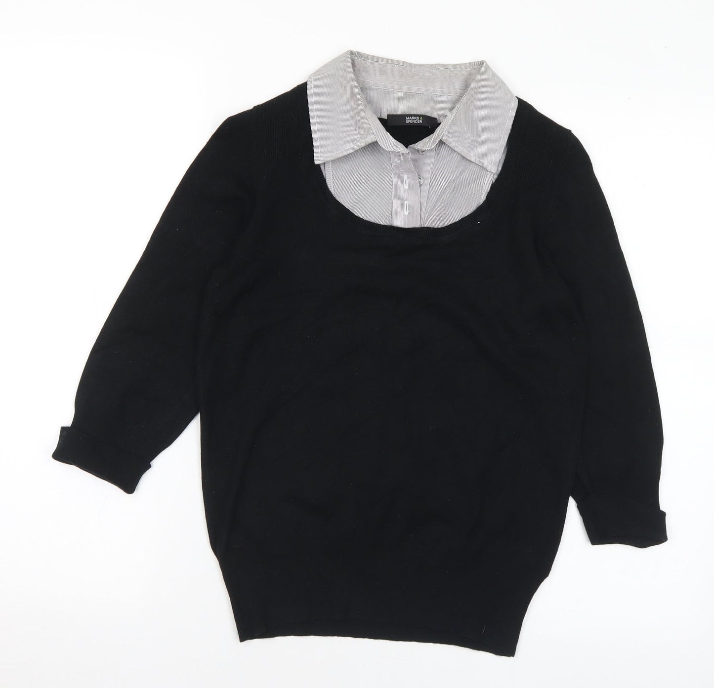 Womens UK Size 10 Marks and Spencer Black Pullover Jumper