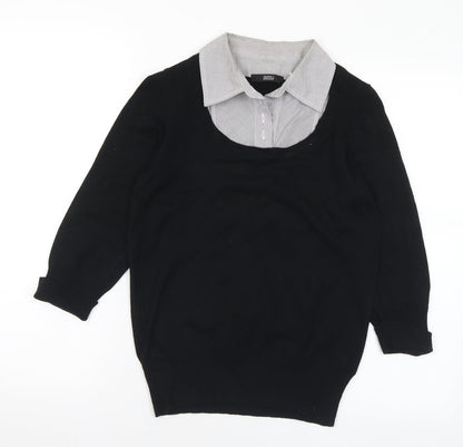 Womens UK Size 10 Marks and Spencer Black Pullover Jumper