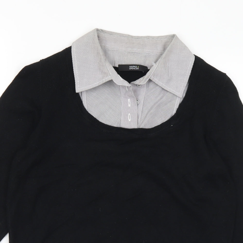 Womens UK Size 10 Marks and Spencer Black Pullover Jumper