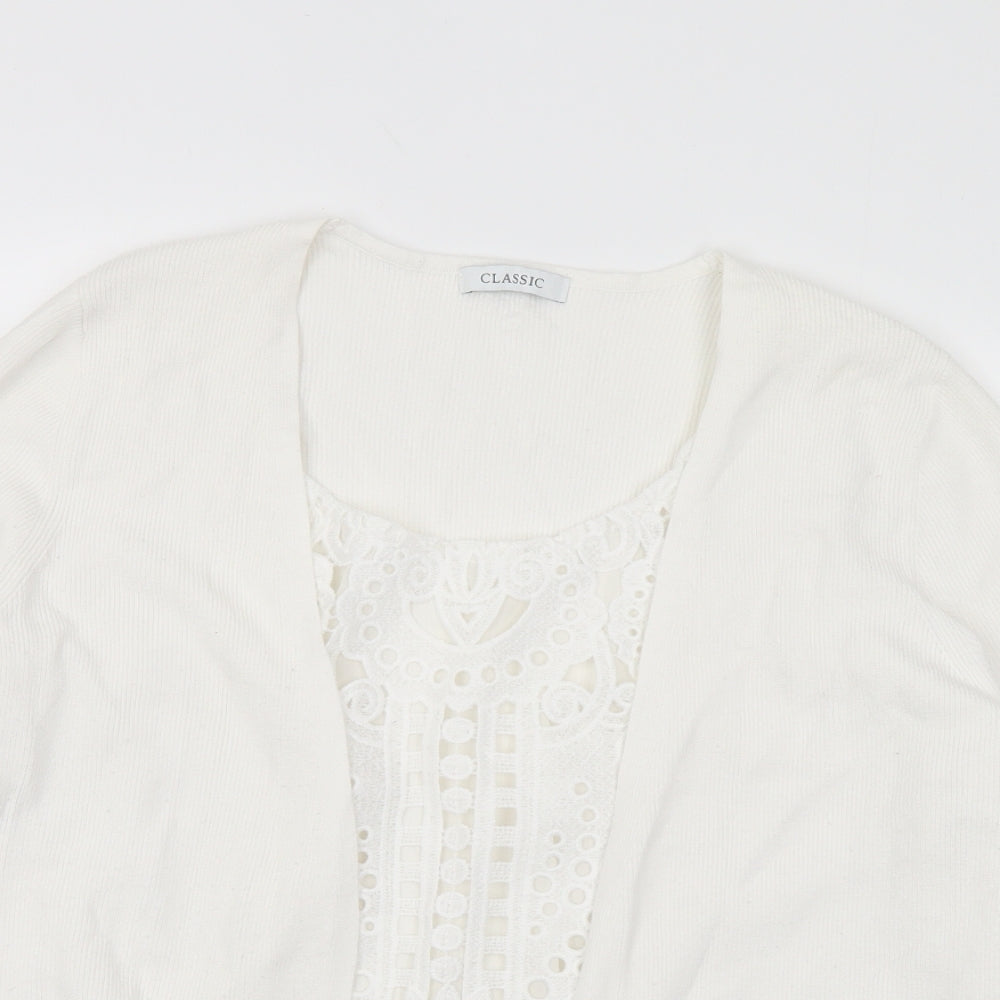 Womens UK Size 18 Marks and Spencer White Pullover Jumper
