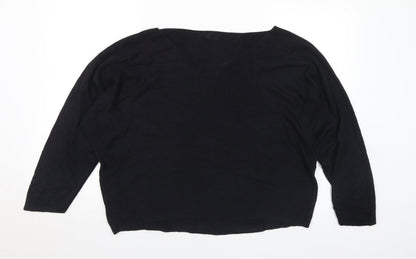 Womens UK Size M Preworn Black Pullover Jumper