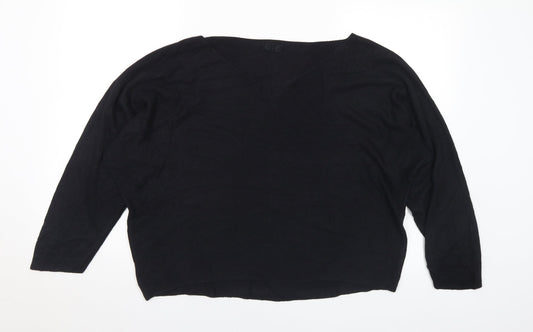 Womens UK Size M Preworn Black Pullover Jumper