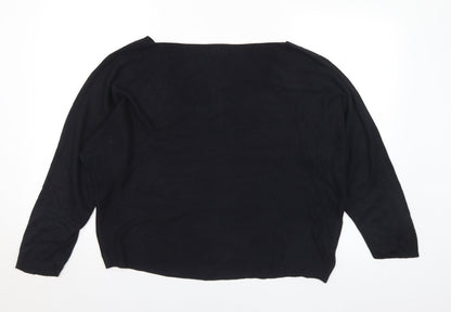 Womens UK Size M Preworn Black Pullover Jumper