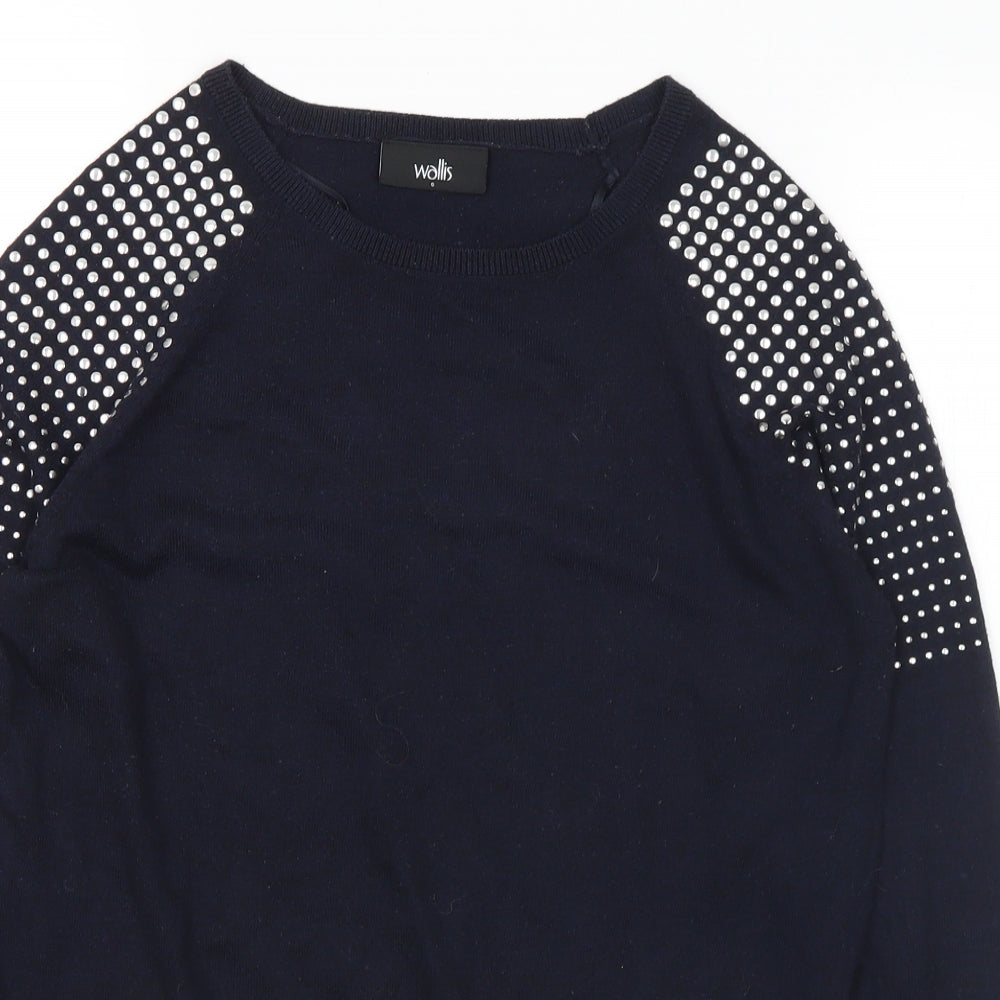 Womens UK Size S Wallis Blue Pullover Jumper