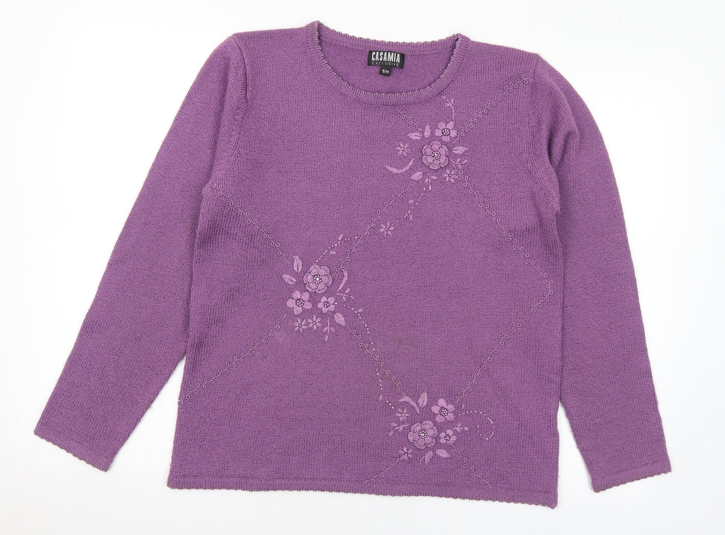 Womens UK Size S Casamia Purple Pullover Jumper