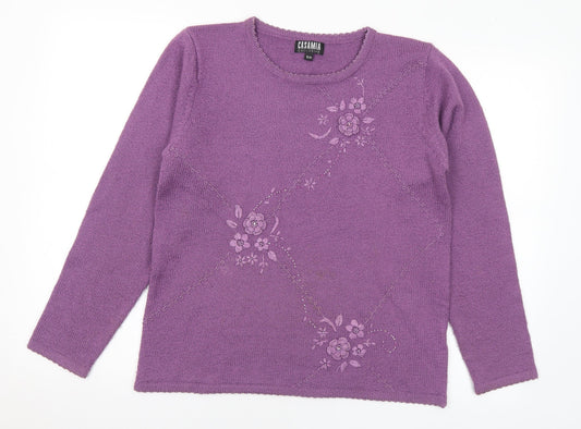 Womens UK Size S Casamia Purple Pullover Jumper