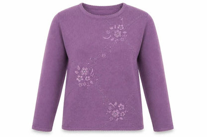 Womens UK Size S Casamia Purple Pullover Jumper