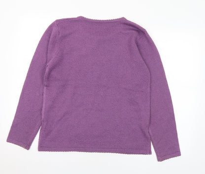 Womens UK Size S Casamia Purple Pullover Jumper