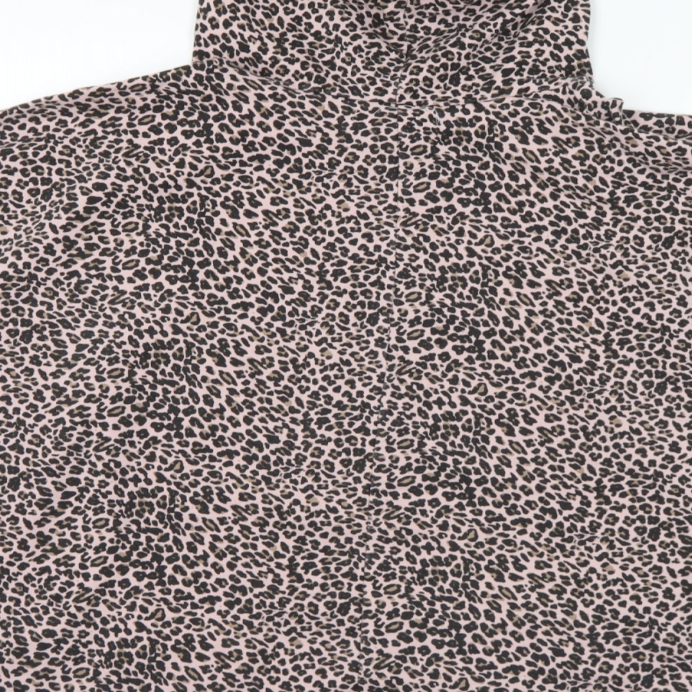 Fashion Sense Boutique Womens Multicoloured Animal Print Cotton Pullover Hoodie One Size