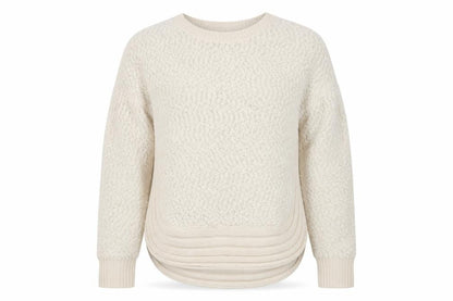 Womens UK Size 12 Apricot White Pullover Jumper