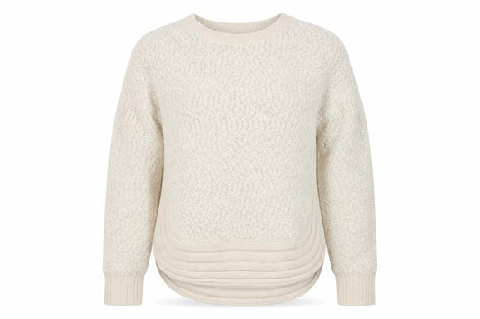 Womens UK Size 12 Apricot White Pullover Jumper