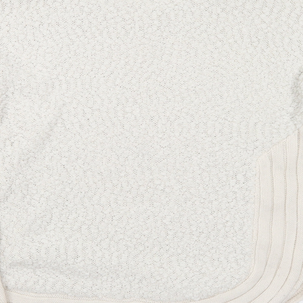 Apricot Womens White Round Neck Polyester Pullover Jumper Size 12