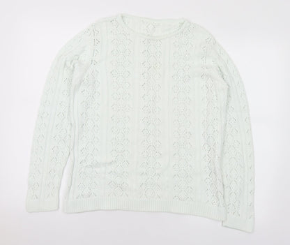 Womens UK Size M Jumper Green Pullover Jumper