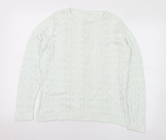 Womens UK Size M Jumper Green Pullover Jumper