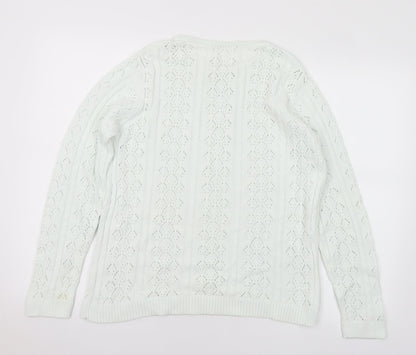 Womens UK Size M Jumper Green Pullover Jumper