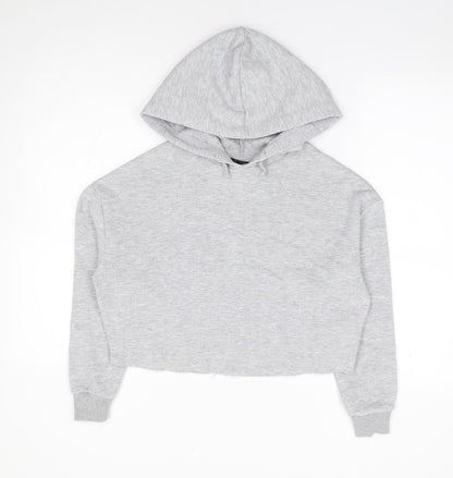New Look Girls Grey Polyester Pullover Hoodie Size 12-13 Years Pullover