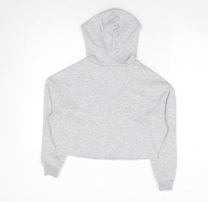 New Look Girls Grey Polyester Pullover Hoodie Size 12-13 Years Pullover