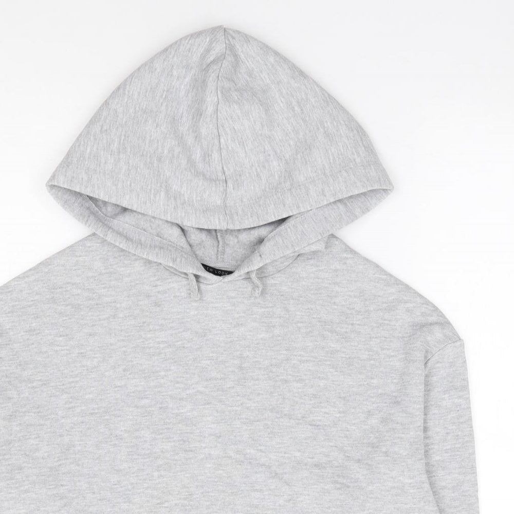 New Look Girls Grey Polyester Pullover Hoodie Size 12-13 Years Pullover