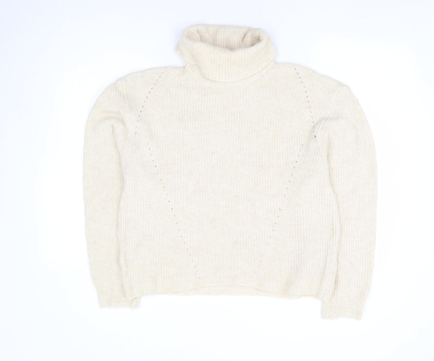 Womens UK Size M Topshop Beige Pullover Jumper