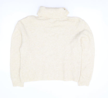 Womens UK Size M Topshop Beige Pullover Jumper