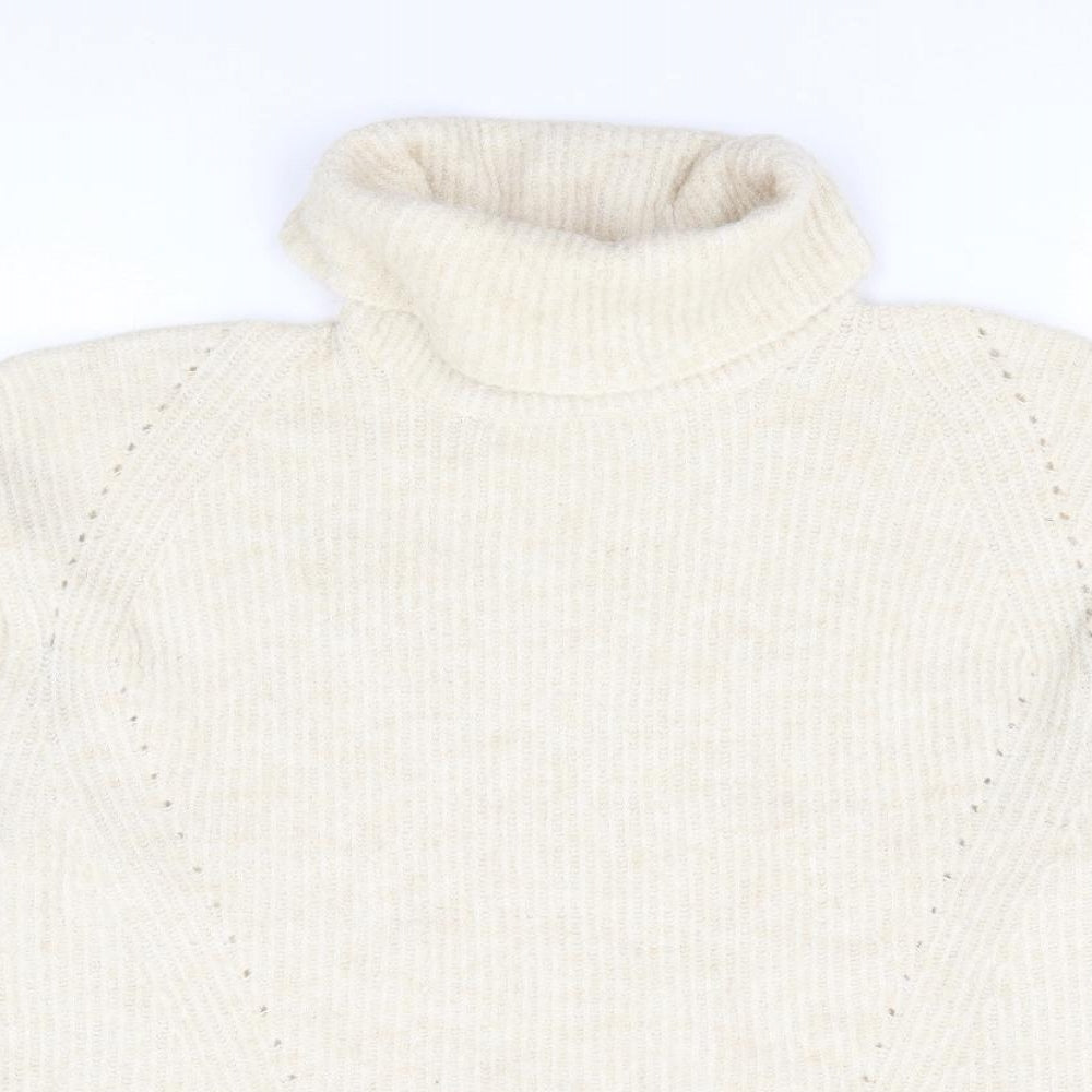 Womens UK Size M Topshop Beige Pullover Jumper