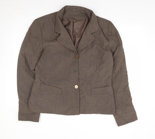 Debenhams Womens Brown Viscose Jacket Suit Jacket Size 16