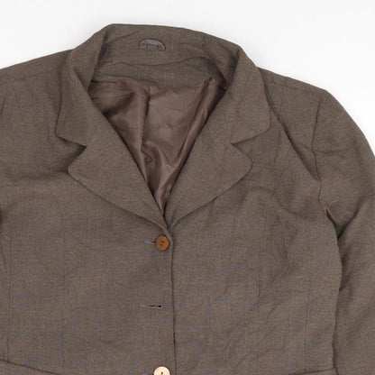 Debenhams Womens Brown Viscose Jacket Suit Jacket Size 16