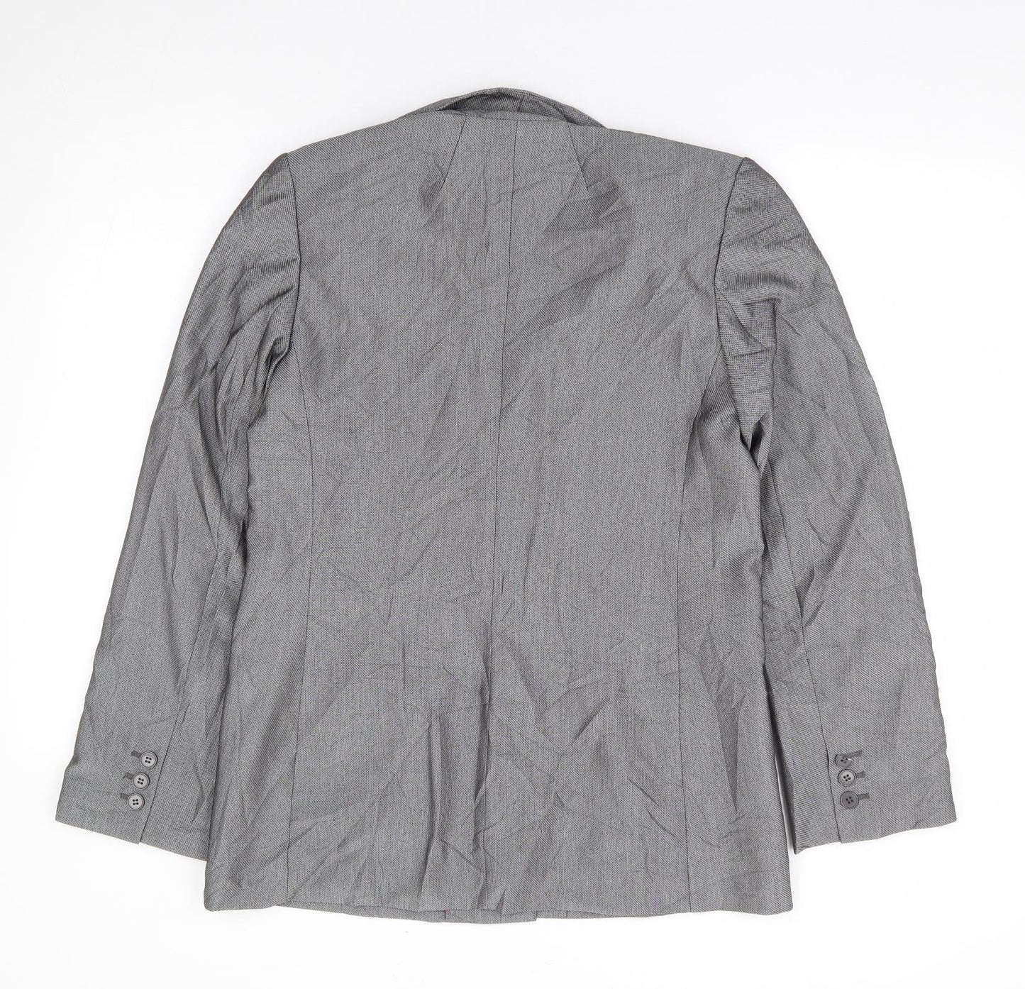 Oasis Womens Grey Polyester Jacket Suit Jacket Size 12