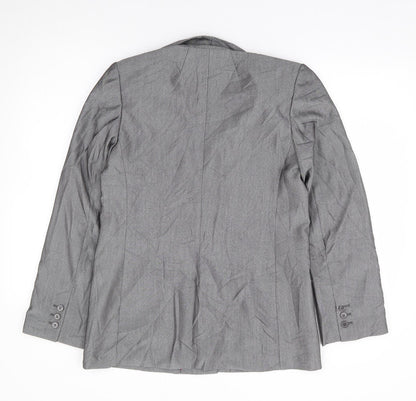 Oasis Womens Grey Polyester Jacket Suit Jacket Size 12
