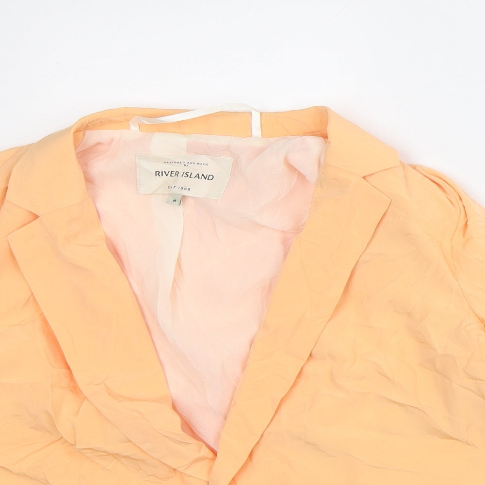 Womens UK Size 8 River Island Orange Jacket