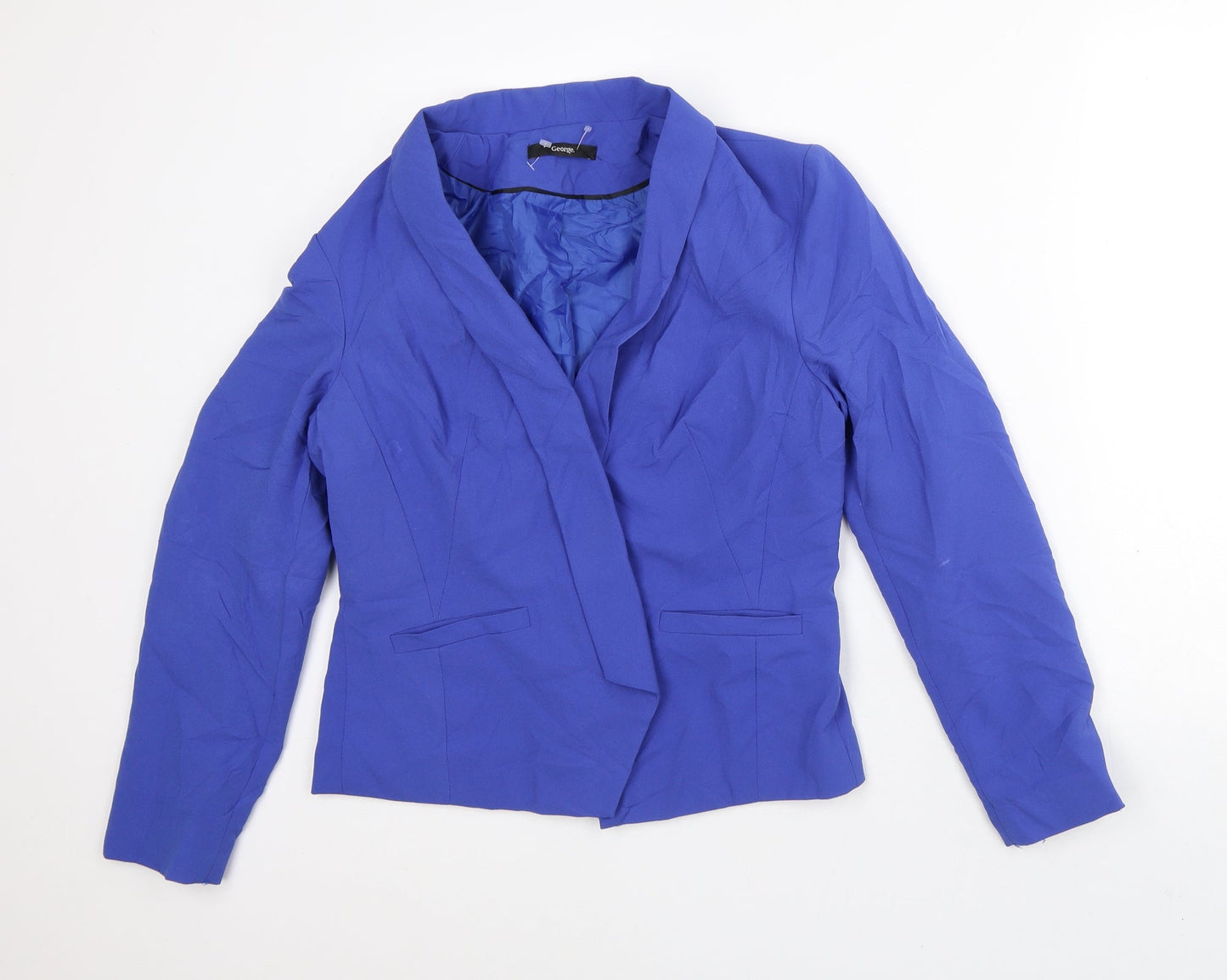 George Womens Purple Jacket Blazer Size 12