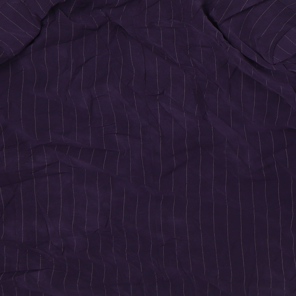 Daniel Design Womens Purple Striped Jacket Blazer Size 14