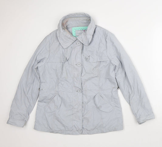 Per Una Womens Grey Rain Coat Coat Size 12