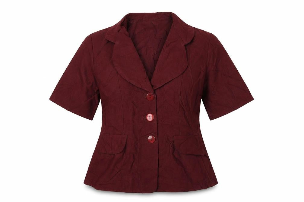 Preworn Womens Red Jacket Blazer Size 12
